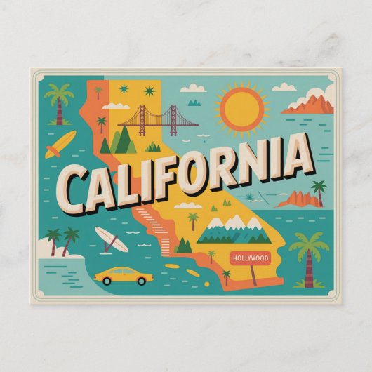 Carte de l'État de Californie (Devant)