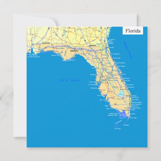 Carte de l'État de Floride (Devant)