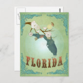 Carte de l'État de Floride - Vert (Devant / Derrière)