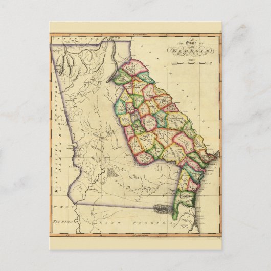 Carte de l'état de Géorgie (vers 1810) (Devant)