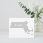 Carte de l'état de la silhouette du Massachusetts (Debout devant)