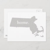 Carte de l'état de la silhouette du Massachusetts (Devant / Derrière)