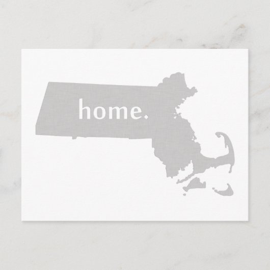 Carte de l'état de la silhouette du Massachusetts (Devant)