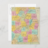 Carte de l'état de l'Alabama (Devant / Derrière)