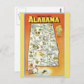 Carte de l'État de l'Alabama (Devant / Derrière)
