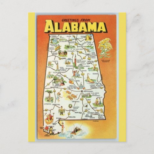 Carte de l'État de l'Alabama (Devant)