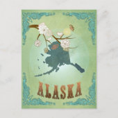 Carte de l'état de l'Alaska - Vert (Devant)