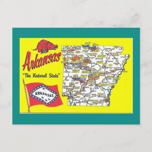 Carte de l'État de l'Arkansas (Devant)