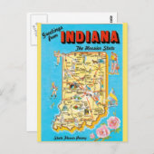 Carte de l'État de l'Indiana (Devant / Derrière)