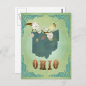 Carte de l'état de l'Ohio - Vert (Devant / Derrière)