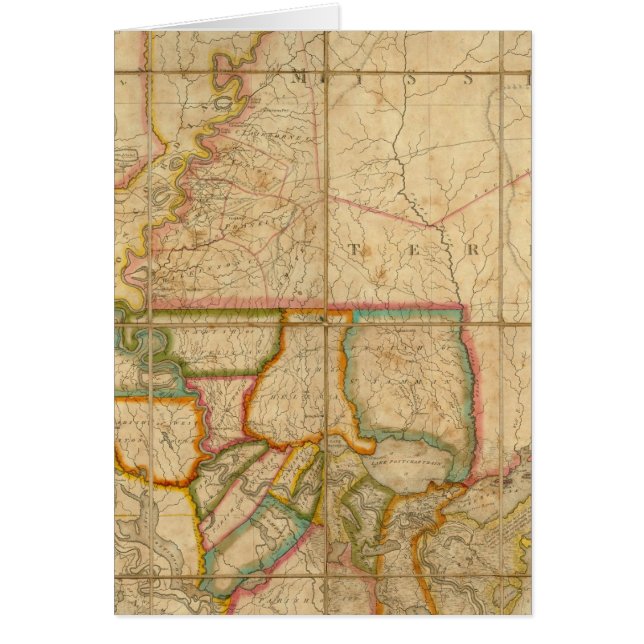 Carte de l'état de Louisiane (Devant)