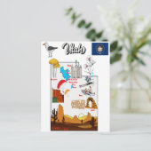 Carte de l'état de l'Utah avec les grandes villes (Debout devant)