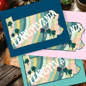 Carte de l'État de Pennsylvanie illustrée en gras