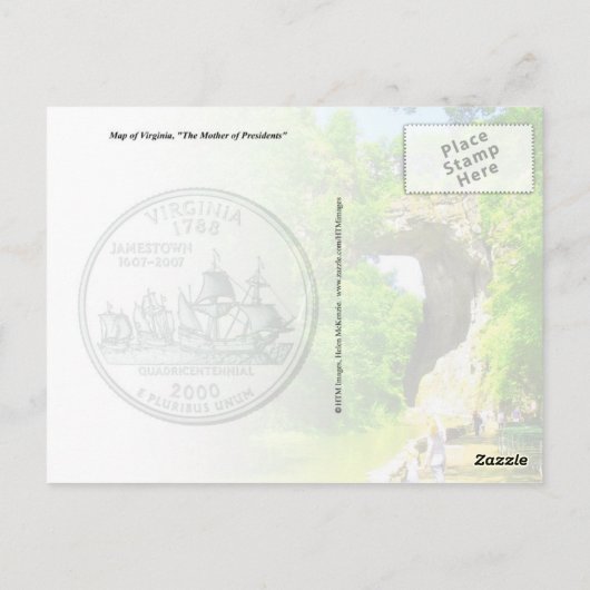 Carte de l'État de Virginie (Dos)