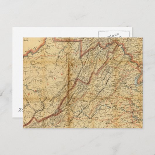 Carte de l'état de Virginie (Devant / Derrière)