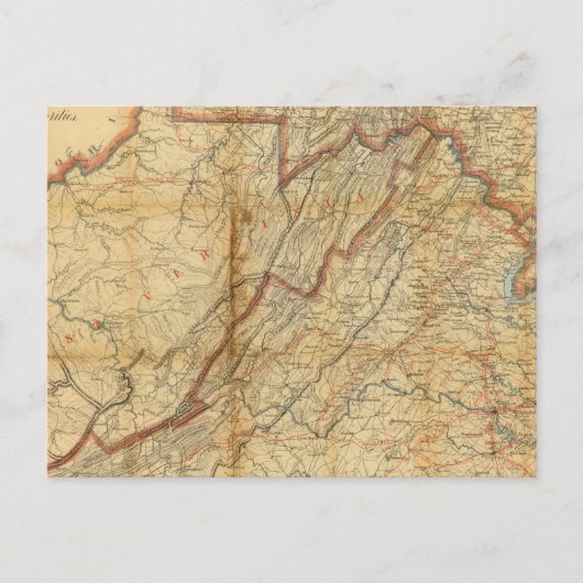 Carte de l'état de Virginie (Devant)