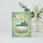Carte de l'État de Virginie - Vert (Debout devant)