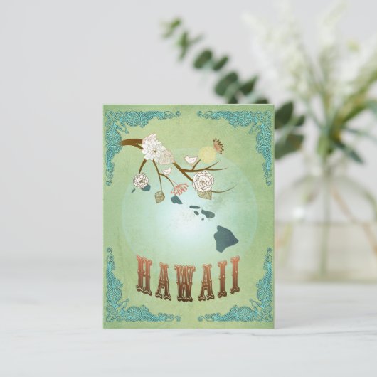 Carte de l'État d'Hawaii - Vert (Debout devant)