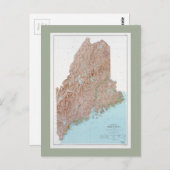 Carte de l'état du Maine (1977) (Devant / Derrière)