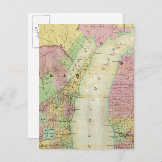 Carte de l'État du Michigan (Devant / Derrière)