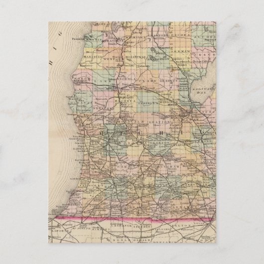 Carte de l'état du Michigan Atlas (Devant)