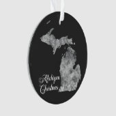 Carte de l'état du Michigan Noël Flèches de neige (devant)