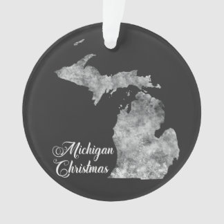Carte de l'état du Michigan Noël Flèches de neige