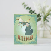 Carte de l'état du Michigan - Vert (Debout devant)