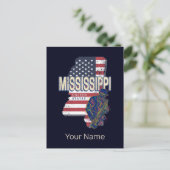 Carte de l'État du Mississippi États-Unis Vintage  (Debout devant)