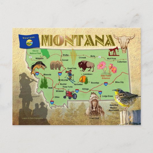 Carte de l'État du Montana (Devant)