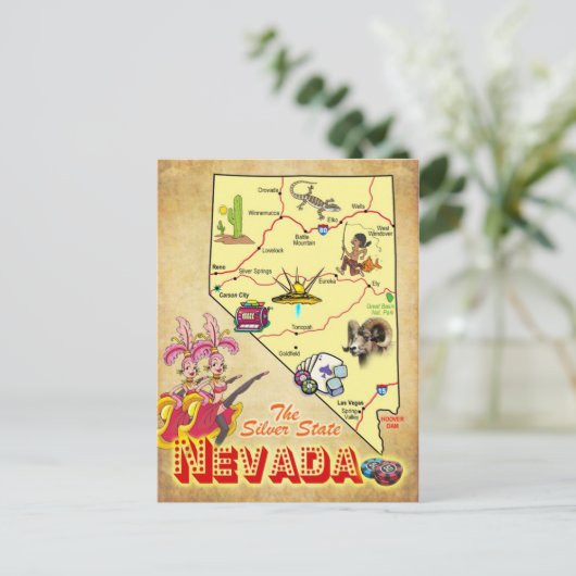Carte de l'État du Nevada (Debout devant)