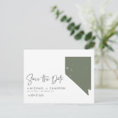 Carte de l'État du Nevada en couleur taupe Code QR (Debout devant)