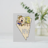 Carte de l'État du Nevada NV et Jackpot du Joueur (Debout devant)