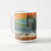 Carte de l'état du Nevada Peinture du désert Mug (Devant gauche)