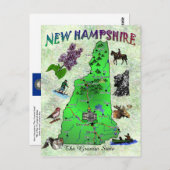 Carte de l'état du New Hampshire (Devant / Derrière)