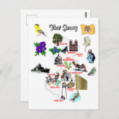 Carte de l'état du New Jersey (Devant / Derrière)