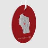 Carte de l'état du Wisconsin avec personnalisation (devant)