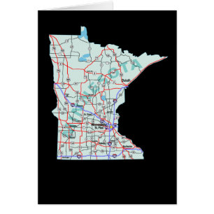 Carte de l'état interétatique du Minnesota