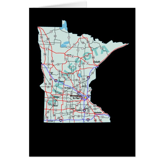 Carte de l'état interétatique du Minnesota (Devant)