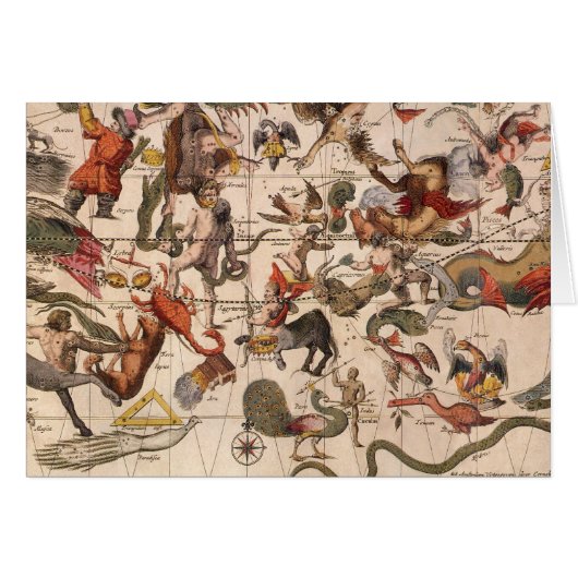 Carte de l'étoile de la constellation vintage par (Devant horizontal)