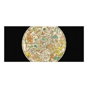 Carte de l'étoile du ciel du Nord et des constella