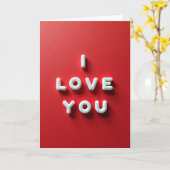 Carte de lettrage simple Je t'aime (Fleur jaune)