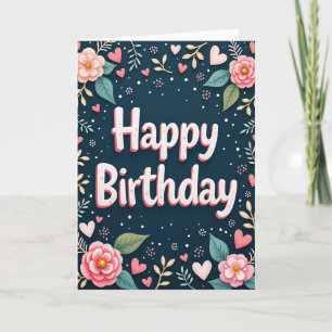 Carte de lettre 3D pour un joyeux anniversaire