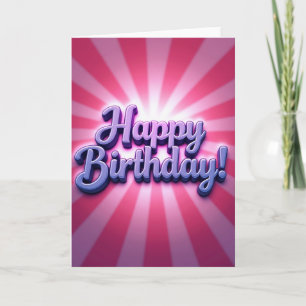 Carte de lettre 3D pour un joyeux anniversaire