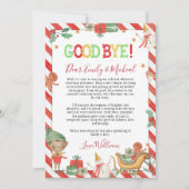 Carte de lettre d'adieu de lutin de Noël (Devant)