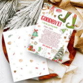 Carte de lettre d'adieu de Noël Elf