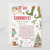 Carte de lettre d'adieu de Noël Elf (Devant)