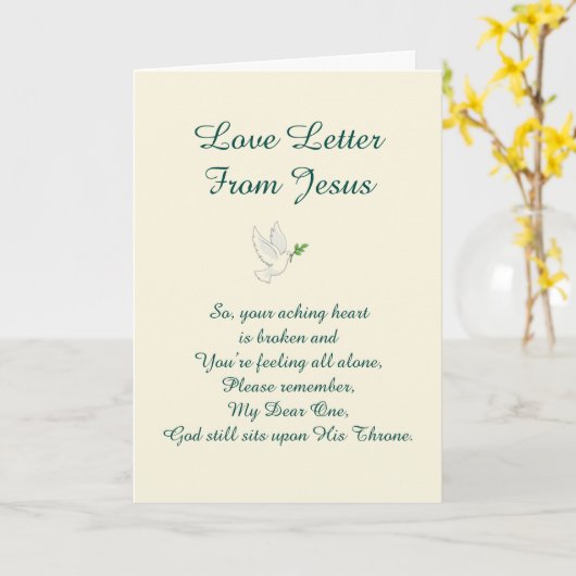 Carte de Lettre d'Amour de Jésus (Fleur jaune)
