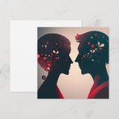 Carte de lettre d'amour romantique (Devant / Derrière)