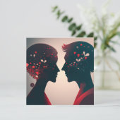 Carte de lettre d'amour romantique (Debout devant)